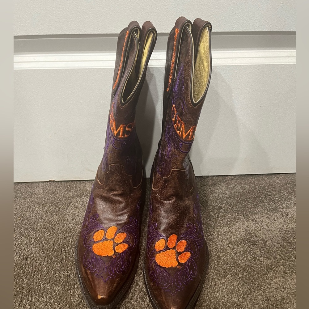 Clemson Tailgating Boots size 8